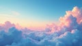 Subtle gradient sky, clouds seamlessly looping , pattern, backdrop Royalty Free Stock Photo