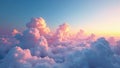 Subtle gradient sky, clouds seamlessly looping , soft, open Royalty Free Stock Photo