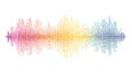 Subtle Gradient Sound Equalizer Bars Vector, Calm Audio Visualizer, vector design Generative AI Royalty Free Stock Photo
