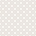 Subtle grid ornament. Vector abstract beige and white geometric seamless pattern with lattice, mesh, net, diamond shapes, flower Royalty Free Stock Photo