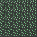 Subtle grunge background with green dots.