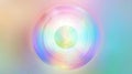 A subtle holographic backdrop with concentric circles radiating a soft rainbow glow, perfect for a serene and mystical Royalty Free Stock Photo