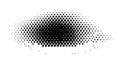 Subtle irregular halftone blob for textured effect, vector design Generative AI Royalty Free Stock Photo