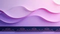 Subtle lavender waves with embellished border a serene and elegant design. Generative AI Royalty Free Stock Photo