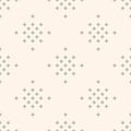 Subtle minimal abstract vector seamless pattern with small diamond shapes, stars