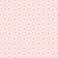 Subtle minimal floral pattern in pink colors. Geometric texture with circles