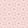 Subtle minimal floral pattern in pink colors. Geometric texture with circles