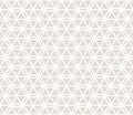 Subtle minimal vector geometric seamless pattern with curved lines, hexagons Royalty Free Stock Photo