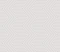 Subtle modern vector geometric seamless pattern with thin lines, hexagon grid Royalty Free Stock Photo