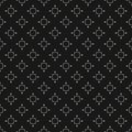 Subtle monochrome vector seamless pattern with diamond shapes, stars, sparkles Royalty Free Stock Photo