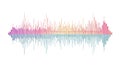 Subtle Multicolored Sound Wave Data Visualization, vector design Generative AI Royalty Free Stock Photo