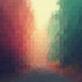 Subtle, muted hues create a hazy, low poly, abstract scene , subtle, low poly