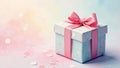Subtle pastel gift box print, watercolor style, spring, romantic, pattern Royalty Free Stock Photo