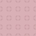 Subtle pastel minimalist seamless pattern. Vector geometric floral background Royalty Free Stock Photo