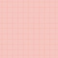 Subtle pink duotone grid made with hand drawn watercolor stripes. Seamless vector pattern on pink background. Great for