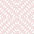 Subtle pink geometric seamless pattern. Vector abstract wicker ornament texture