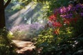 Subtle play of light and shadow in nature's embrace - Generative AI