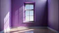 Subtle Purple Window Minimalist Elegance in Soft Light Royalty Free Stock Photo