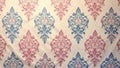 Subtle, repeating damask pattern in soft hues, soft, pattern Royalty Free Stock Photo