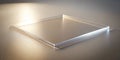 Subtle Scratches and Delicate Reflections A Minimalist Acrylic Sheet Illuminated by Soft White Light Royalty Free Stock Photo
