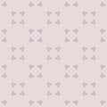 Subtle seamless pattern with small curved shapes, squares.