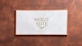 Subtle Shading Logo Mockup With White Suede Sign On Copper Background