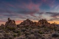 Subtle Sunset Over Climbing Boulders Royalty Free Stock Photo