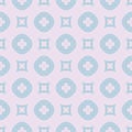 Subtle vector geometric floral seamless pattern. Lilac and turquoise color