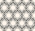 Subtle vector geometric pattern with thin lines, hexagonal grid Royalty Free Stock Photo