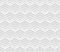 Subtle vector geometric seamless pattern with outline hexagons, tiles, fish scale grid. Light gray abstract background. Simple Royalty Free Stock Photo