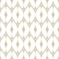 Subtle vector golden mesh seamless pattern. Delicate net, grid. Luxury background. Royalty Free Stock Photo