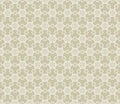 Subtle vector golden seamless pattern. Abstract white and gold lace ornament Royalty Free Stock Photo