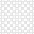 Subtle vector light gray and white geometric seamless pattern with squares, dots Royalty Free Stock Photo