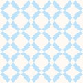 Subtle seamless pattern in white and light blue colors. Delicate ornament background. Royalty Free Stock Photo