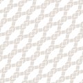 Subtle vector seamless pattern with diagonal mesh, fishnet, lattice, fabric Royalty Free Stock Photo