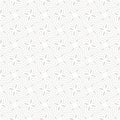 Subtle vector seamless pattern. Elegant geometric floral ornament. Light gray and white background with linear flowers, leaves, Royalty Free Stock Photo