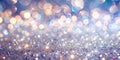 Soft-focus white sparkles with blurred bokeh background Royalty Free Stock Photo