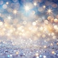 Soft-focus white sparkles with blurred bokeh background Royalty Free Stock Photo