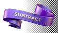 Subtract banner, mathematical operation concept png transparent image Generative AI Royalty Free Stock Photo