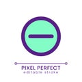 Subtraction button pixel perfect RGB color ui icon Royalty Free Stock Photo