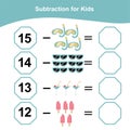 133 Subtraction for Kids Royalty Free Stock Photo