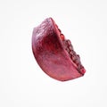 Subtropic fruit composition. Healthy bright red piece pomergranate isolat Royalty Free Stock Photo