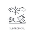 subtropical climate icon. Trendy subtropical climate logo concep