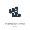 Subtropical climate icon vector. Trendy flat subtropical climate icon from weather collection isolated on white background. Vector