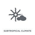 subtropical climate icon from Weather collection.