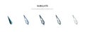 Subulate icon in different style vector illustration. two colored and black subulate vector icons designed in filled, outline,