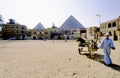 Suburb of Cairo near the pyramids of Gizeh in Egypt Royalty Free Stock Photo