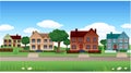 Suburb house background