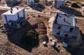 Suburb house construction, aerial viev. Royalty Free Stock Photo