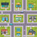 Suburb Street Cafe Map Seamless